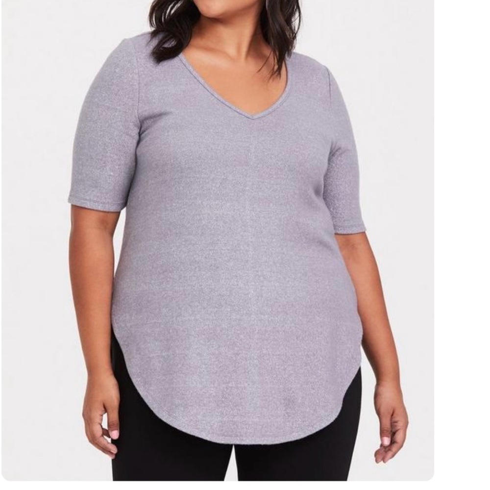 Torrid Grey‎ Sparkle Hacci Tunic Tee Size 1X